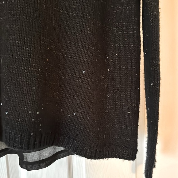 Dex open back black Sequin sweater - Picture 2 of 5